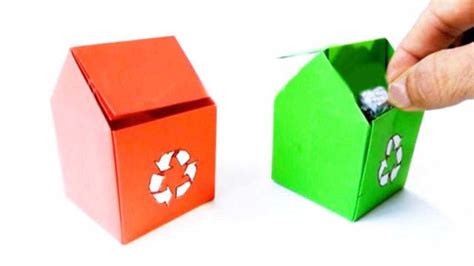 创意折纸DIY，教你制作一个垃圾桶