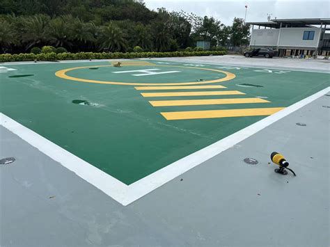 珠海直升机停机坪施工，停机坪地面图案怎么做好看
