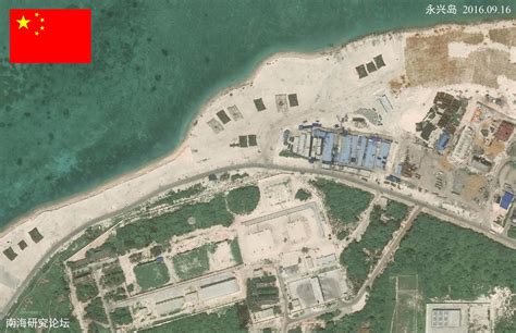 中国最南端的城市！海南三沙市中心市区卫星图