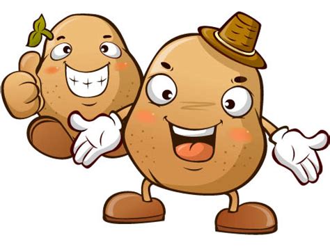 可爱的卡通土豆儿童读物插画图片素材_ID:417420850-Veer图库