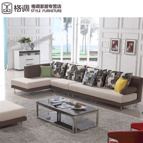 左右布艺沙发客厅现代极简科技布沙发简约中小户型转角家具5102_虎窝淘