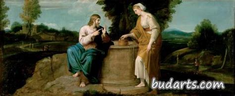 基督和撒玛利亚的妇人在井旁 - 安尼巴尔·卡拉奇 - 画园网
