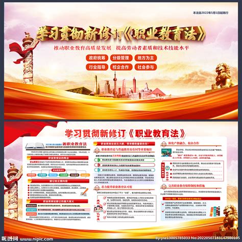 中华人民共和国职业教育法设计图__展板模板_广告设计_设计图库_昵图网nipic.com