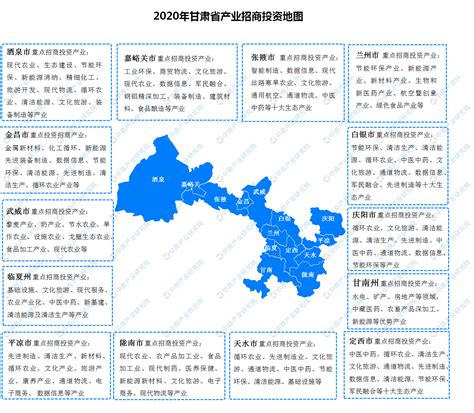 2020年甘肃省各地产业招商投资地图分析（附开发区名单及重点产业一览）-中商情报网