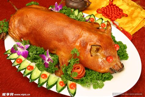 特色烤猪头,中国菜系,食品餐饮,摄影素材,汇图网www.huitu.com