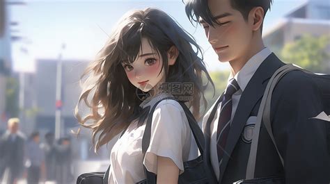 校园情侣图片