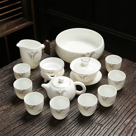 羊脂玉功夫茶具套装轻奢高档家用德化白瓷茶具中式陶瓷茶壶茶盘-淘宝网