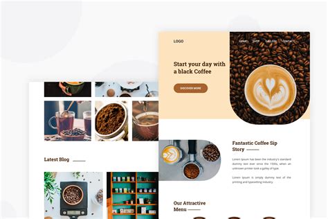 咖啡店营销推广电子邮件订阅设计模板 Coffee Shop – Email Newsletter – 设计小咖