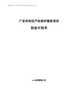 广安市知识产权保护服务项目创业计划书