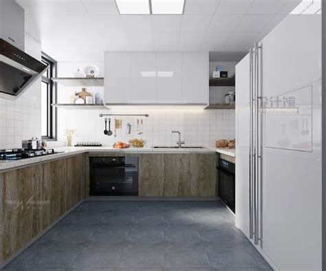 2018现代厨房墙砖贴图-房天下装修效果图