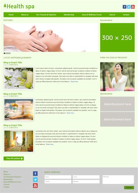 绿色养生类网站模板是一款绿色简洁清新的HTML养生网站模板下载。_金屋文档