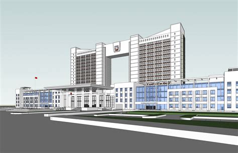 现代 政府 行政中心 办公楼 综合楼 11173su模型下载-光辉城市