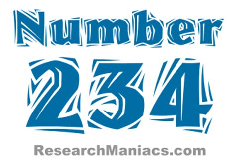 Number 234 - All about number two hundred thirty-four