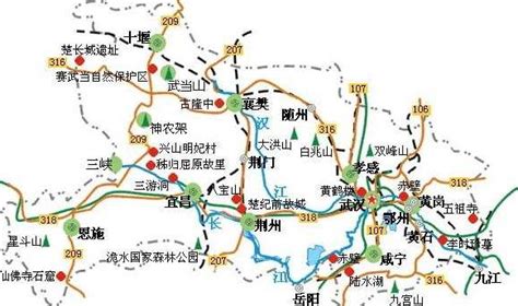 湖北旅游地图图片