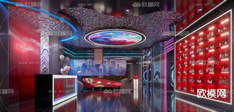 KTV大厅 酒吧 夜总会3D模型下载_ID12314210_3dmax免费模型-欧模网