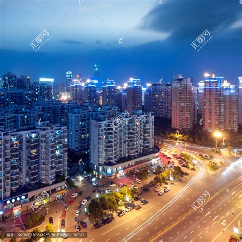 中国南昌红谷滩夜景,都市风光,建筑摄影,摄影素材,汇图网www.huitu.com