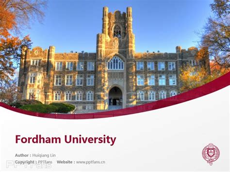 Fordham University powerpoint template download | 福德汉姆大学PPT模板下载_PPT设计教程网