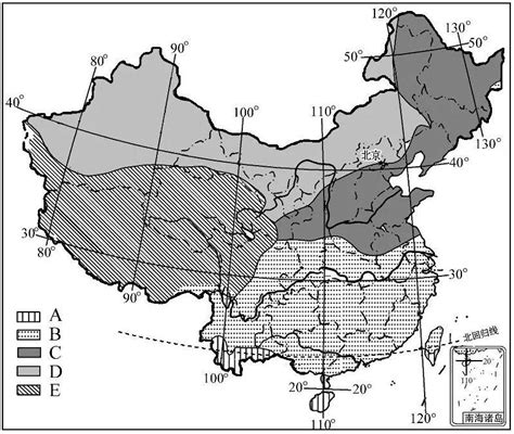 中国气候分布图图片