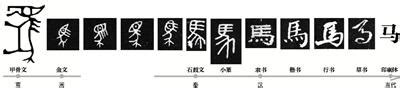 “马”字演化史：本义是家畜 图画方法形成汉字|马|演化史_凤凰文化