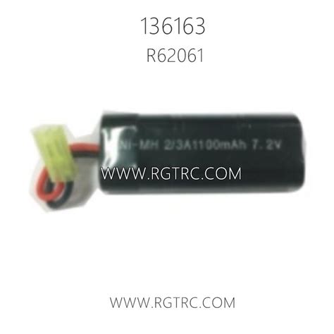 RGT 136163 Parts R62061 NimH Battery 7.2V 1100mAh