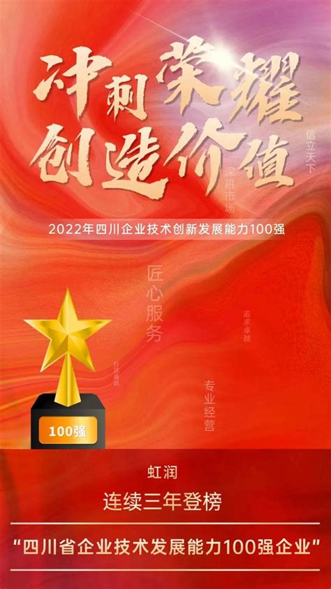 虹润连续三年登榜“四川省企业技术发展能力100强企业” | 中外涂料网