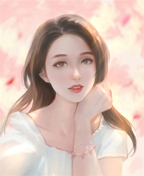 甜美女生头像高清笑容动漫