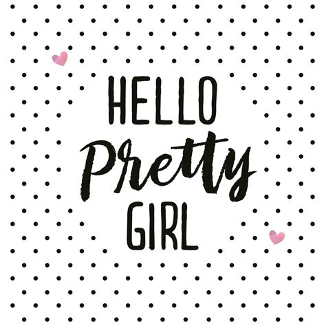 Download Pretty Girl Cartoon With Hello Text Wallpaper | Wallpapers.com