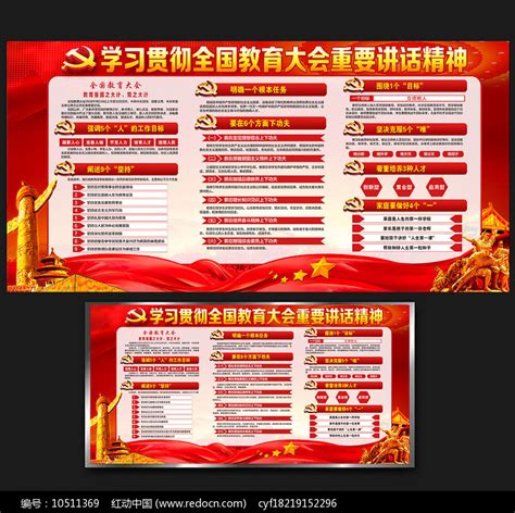 解读全国教育大会宣传栏展板图片下载_红动中国