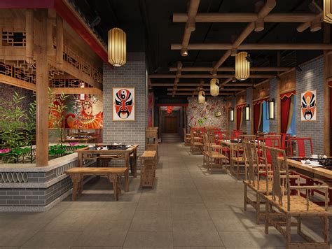 红的像火的民族餐厅|空间|室内设计|油条Max - 原创作品 - 站酷 (ZCOOL)