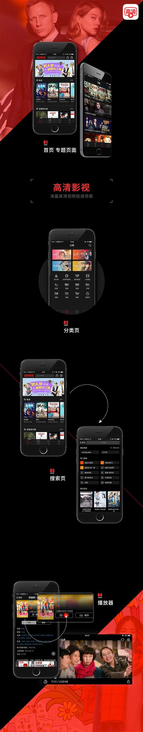 影视类app|UI|APP界面|嗨设计呢 - 原创作品 - 站酷 (ZCOOL)