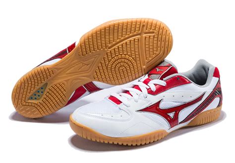 美津浓Mizuno 81GA183062 专业乒乓球鞋减震防滑透气 白/红-乒乓球鞋-优个网