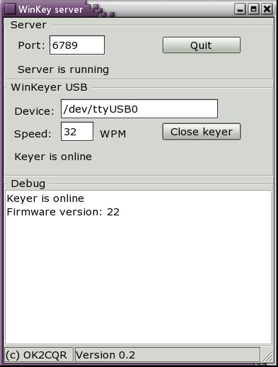 Winkeyer USB server | CQRLOG