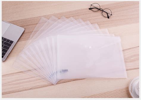 得力5505塑料文件袋透明档案袋按扣资料袋试卷袋A4纽扣袋办公用品-阿里巴巴