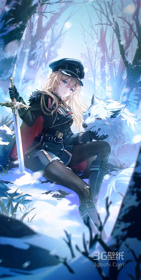 雪地甜美女生头像动漫