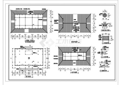 非常详细的古代寺庙规划与设计建筑CAD施工图_仿古建筑_土木在线