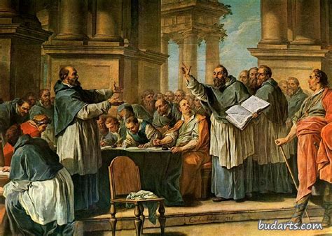 圣奥古斯丁的生活-圣奥古斯丁与捐赠者争论 - 查尔斯-安德烈·凡·卢 - 画园网