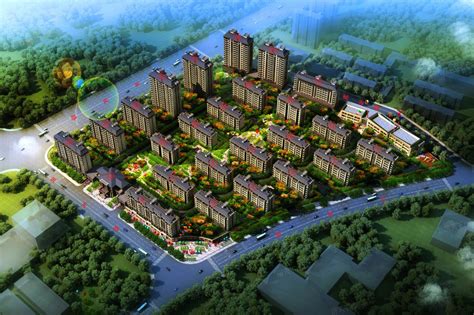 山东潍坊小区3dmax 模型下载-光辉城市