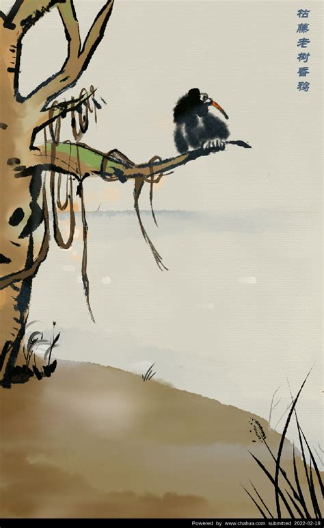 知了乘风起的插画作品 - 枯藤老树昏鸦 - 插画中国 - www.chahua.org