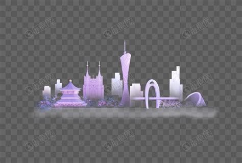 广州塔中式城市地标建筑元素素材下载-正版素材401776733-摄图网