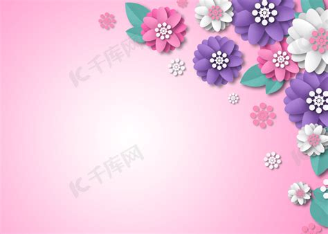 粉色主题母亲节花卉背景图片免费下载-千库网