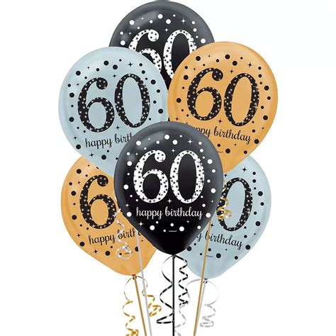 60. Geburtstag Party Deko Set - Happy Birthday Girlande + Zahl 60 ...