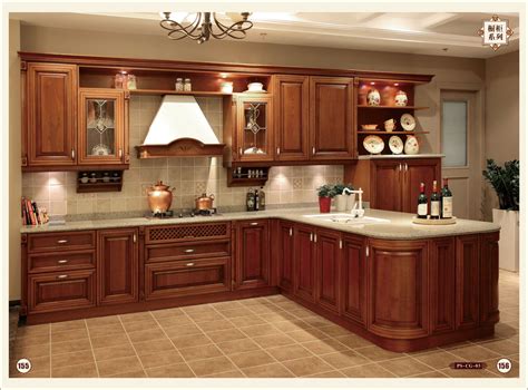 厂家直销别墅家具家庭欧式实木橱柜 整体厨房厨柜烤漆木橱柜定制