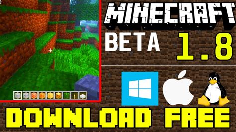 🔧How To Download Minecraft BETA 1.8 PC Free [WINDOWS,MAC,LINUX]