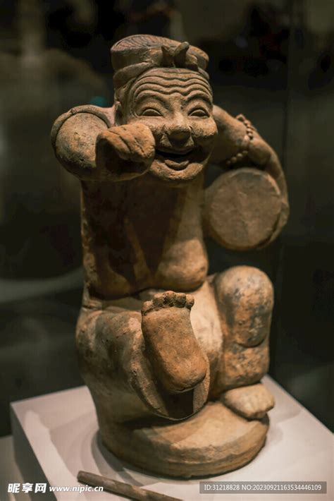 汉代说唱俑,文物考古,文化艺术,摄影素材,汇图网www.huitu.com