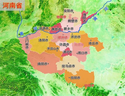 中国地图河南图片