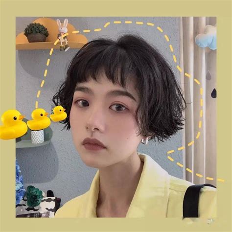 刘海烫发型图片