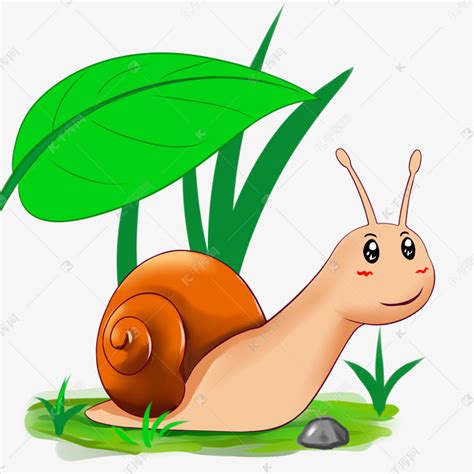 春天可爱的蜗牛插画素材图片免费下载-千库网