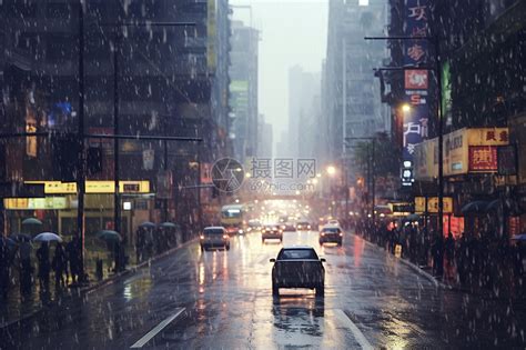 爱上下雨天图片
