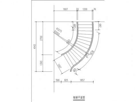 室外钢结构楼梯施工CAD节点详图_节点详图_土木网