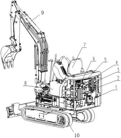 挖掘机用发动机悬置结构及挖掘机的制作方法